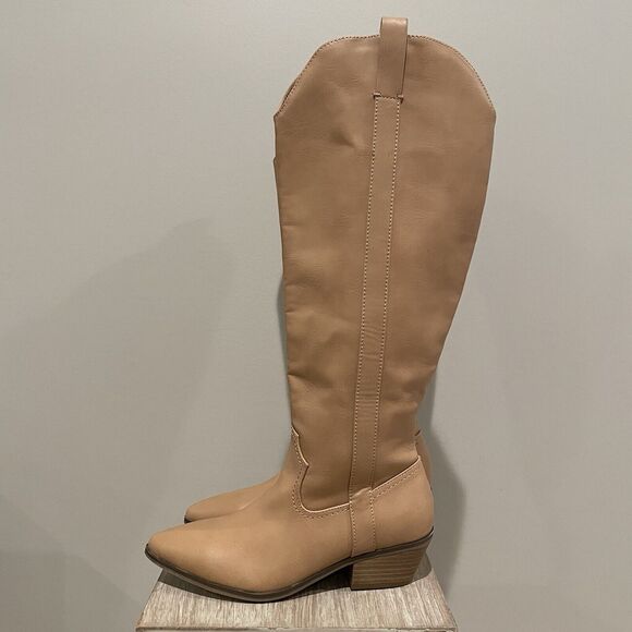 Universal Thread Women's Light Brown Sommer Western Riding Knee Boots Size 6 NWT - Picture 1 of 16